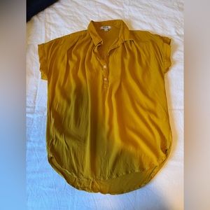 Madewell Mustard/Gold popover shirt Sz - Medium